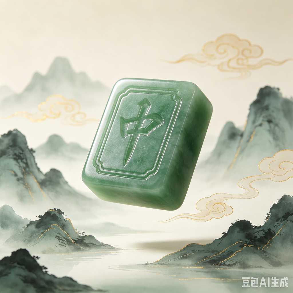 stylish text mahjong set